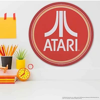Panneau rond en métal avec logo Atari Red de 11 pouces 
