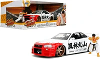 Jada Street Fighter 2002 Nissan Skyline GTR Ryu 1/24 Scale Die-Cast Vehicle Replica 