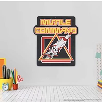 Panneau en métal de 11 pouces avec logo Atari Missile Command 