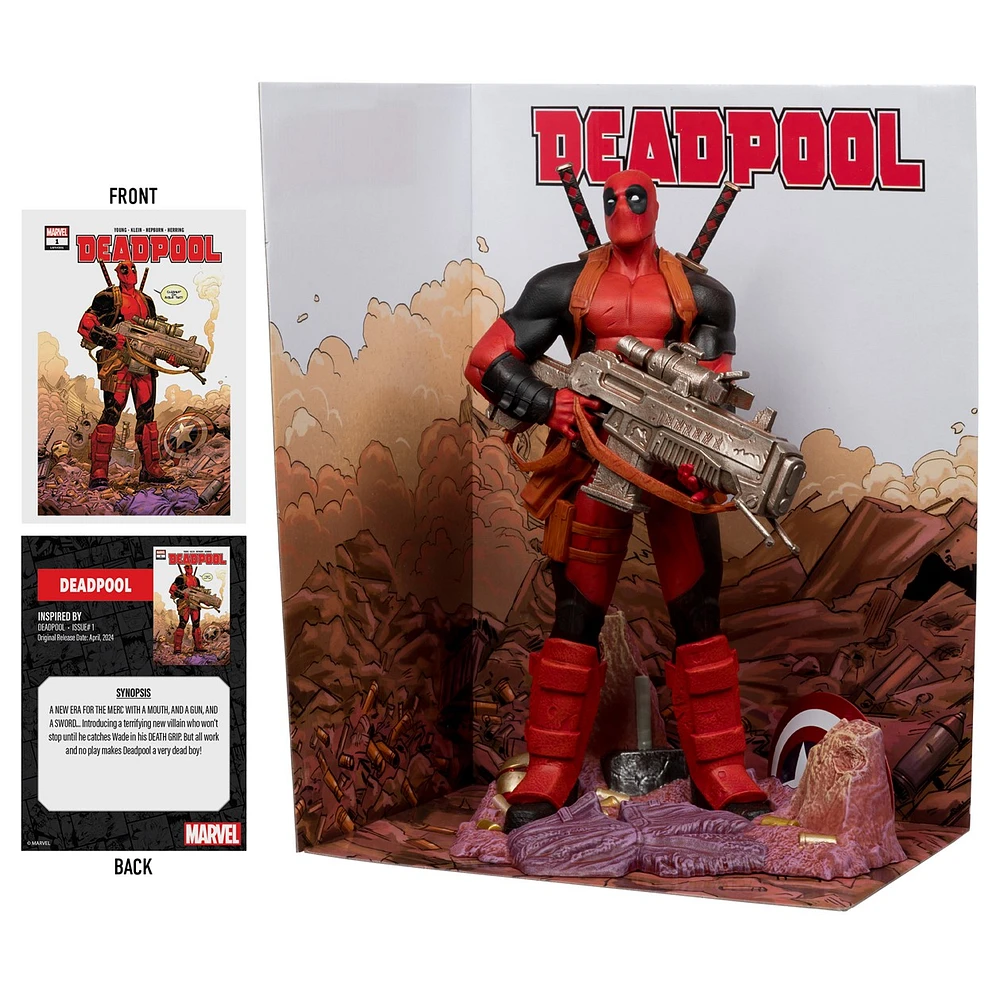 Marvel Deadpool 1:6th Scale Collectible with Scene & Comic (Deadpool #1) 