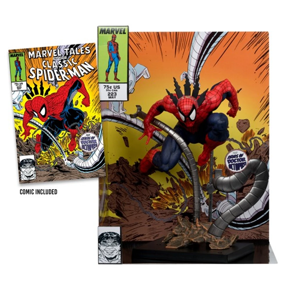 Marvel Spider-Man 1:6th Scale Collectible with Scene & Comic (Marvel Tales #223)