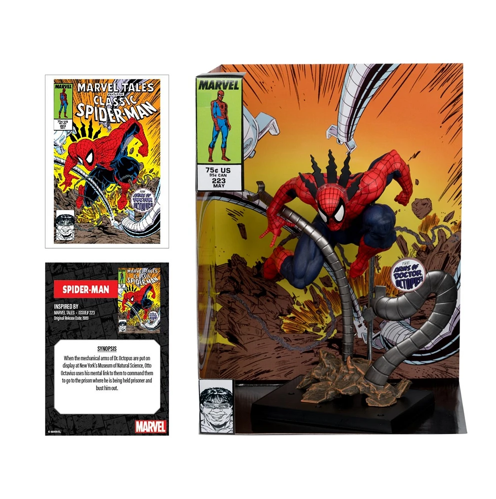 Marvel Spider-Man 1:6th Scale Collectible with Scene & Comic (Marvel Tales #223) 