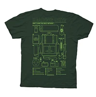 T-shirt vert double face Fallout Packing