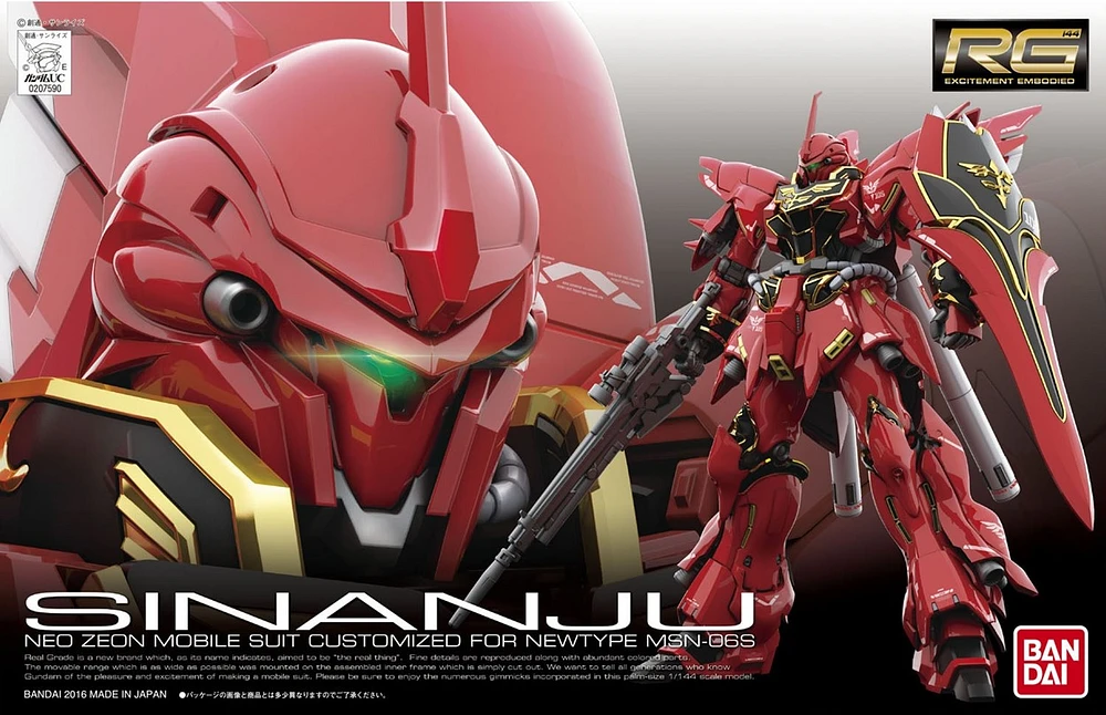Bandai Hobby Rg 1/144 Msn-06s Sinanju 