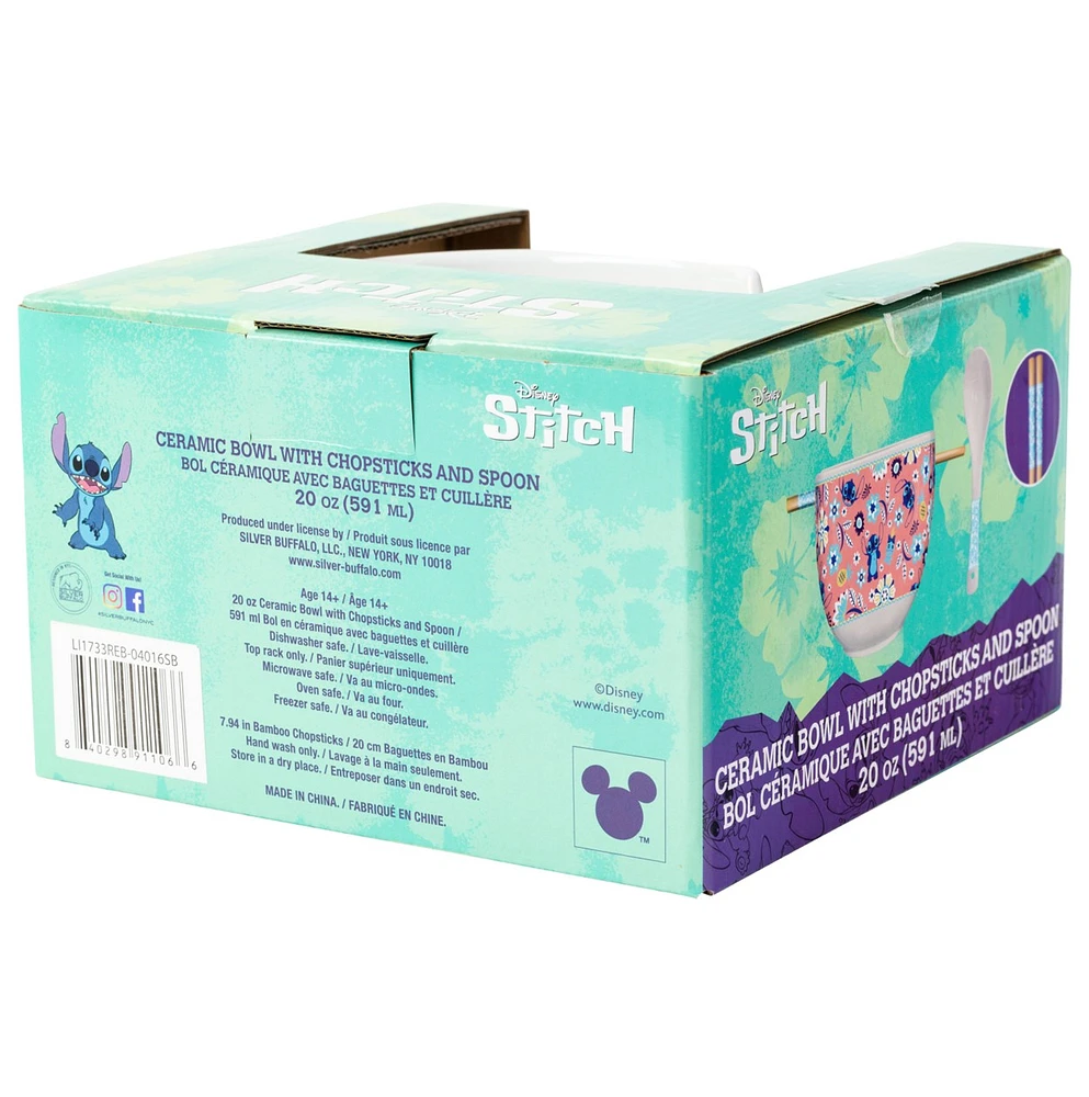 Bol de ramen floral Lilo & Stitch 