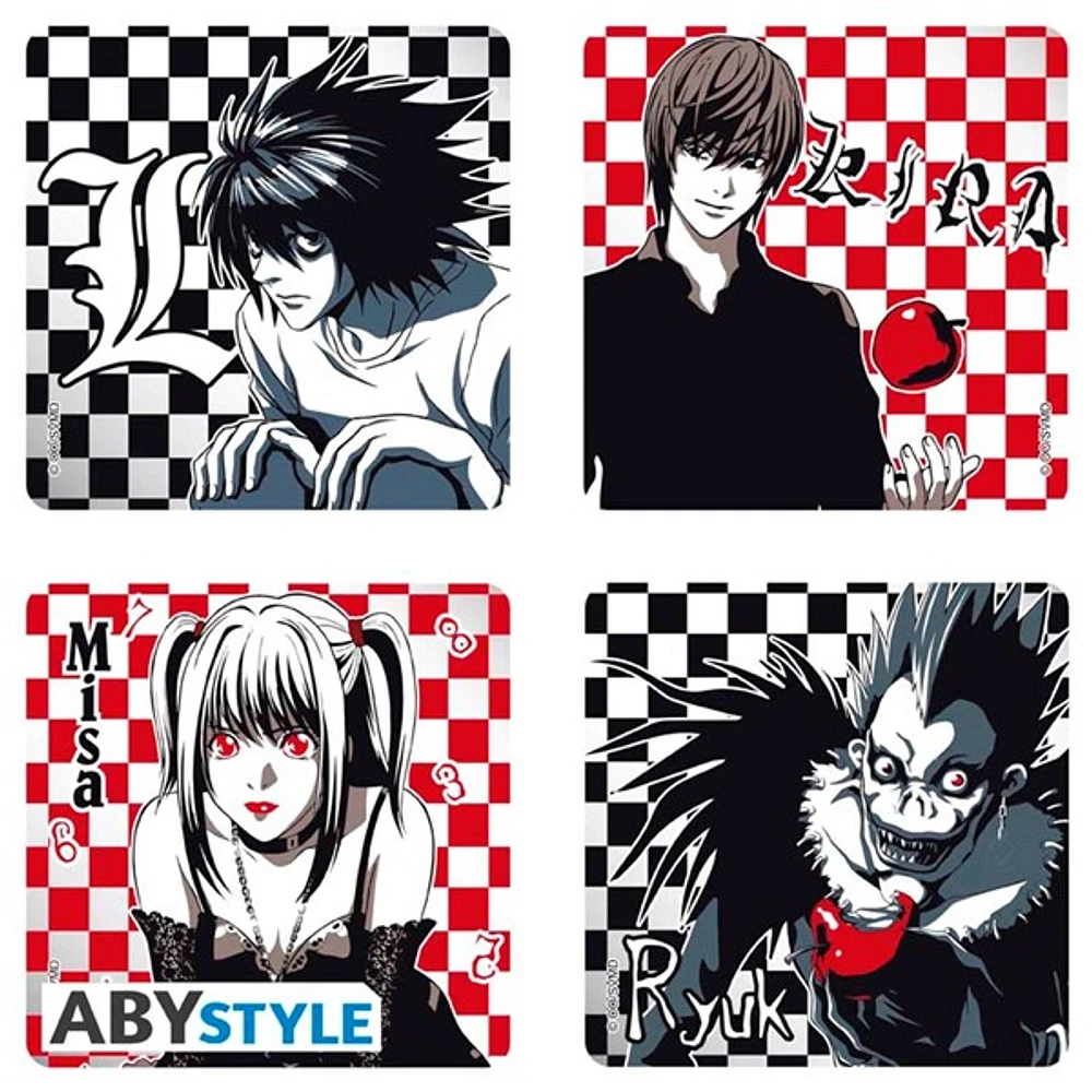 Lot de 4 sous-verres Death Note