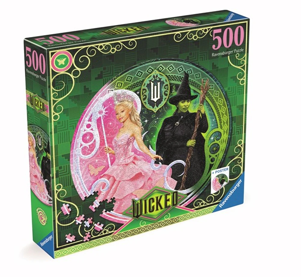 Puzzle rond de 500 pièces du film Wicked 