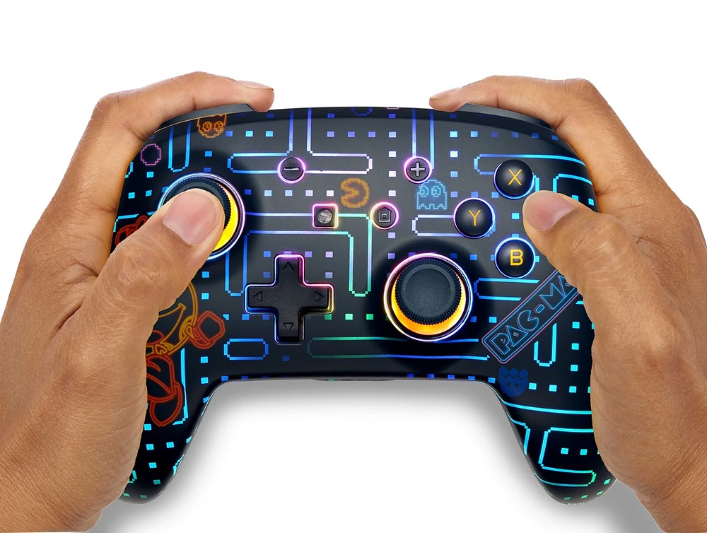 PowerA Enhanced Wireless Controller for Nintendo Switch with Lumectra – PAC-MAN Neon Arcade 