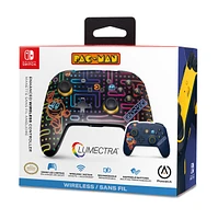 Manette sans fil améliorée PowerA pour Nintendo Switch avec Lumectra - Arcade néon PAC-MAN 