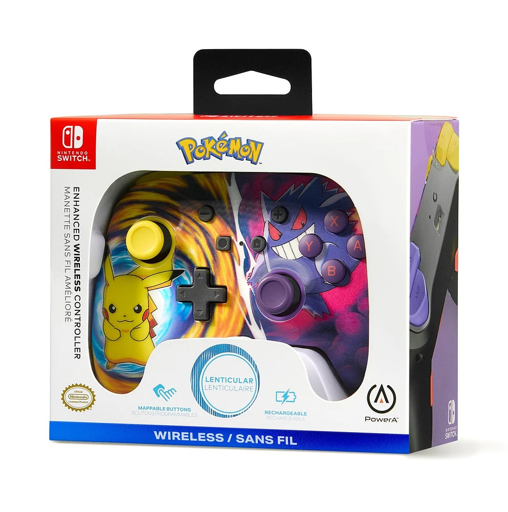 PowerA Enhanced Wireless Controller for Nintendo Switch - Pikachu vs. Gengar 