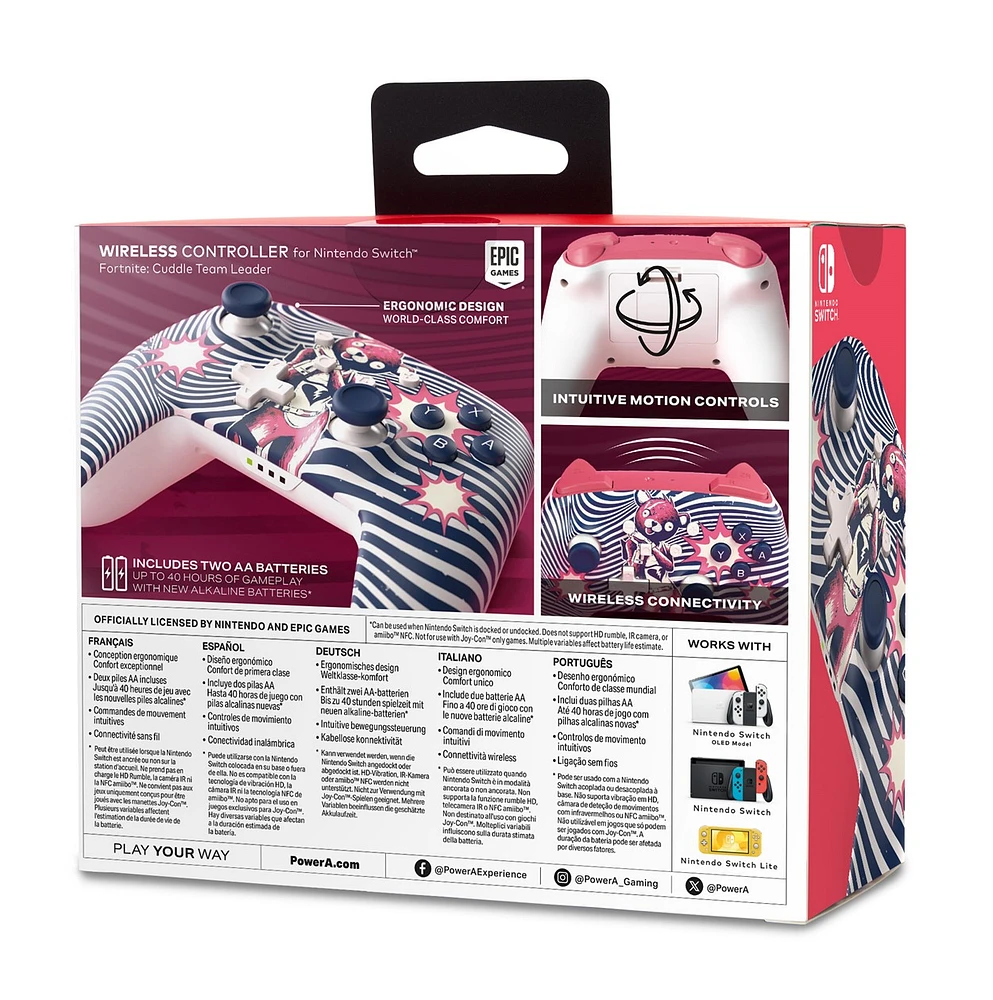 PowerA Wireless Controller for Nintendo Switch - Fortnite: Cuddle Team Leader 