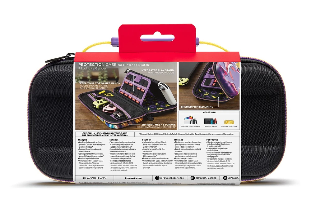 Étui de protection PowerA pour Nintendo Switch – Pikachu vs Gengar 