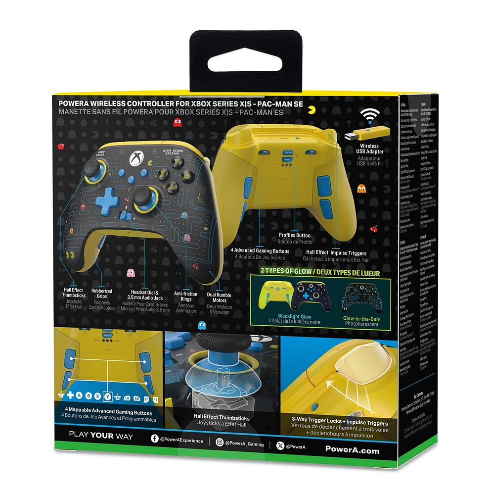 Manette sans fil PowerA pour Xbox Series X|S - PAC-MAN SE 