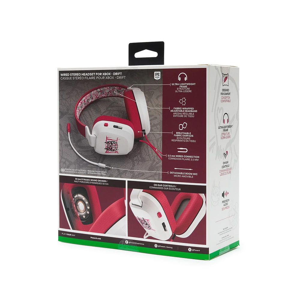PowerA Wired Stereo Headset for Xbox Series X|S - Fortnite: Drift 