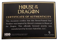 House of the Dragon: Alicent's Seven-Pointed Star Necklace 