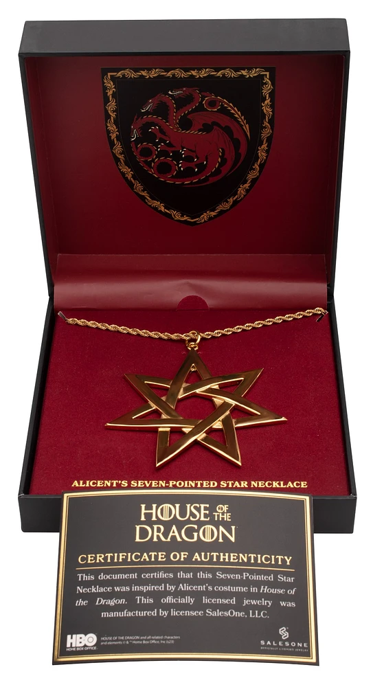 House of the Dragon: Alicent's Seven-Pointed Star Necklace 