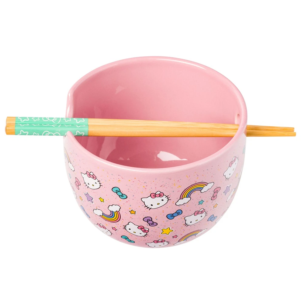 Hello Kitty : Bol de ramen arc-en-ciel et nœuds 