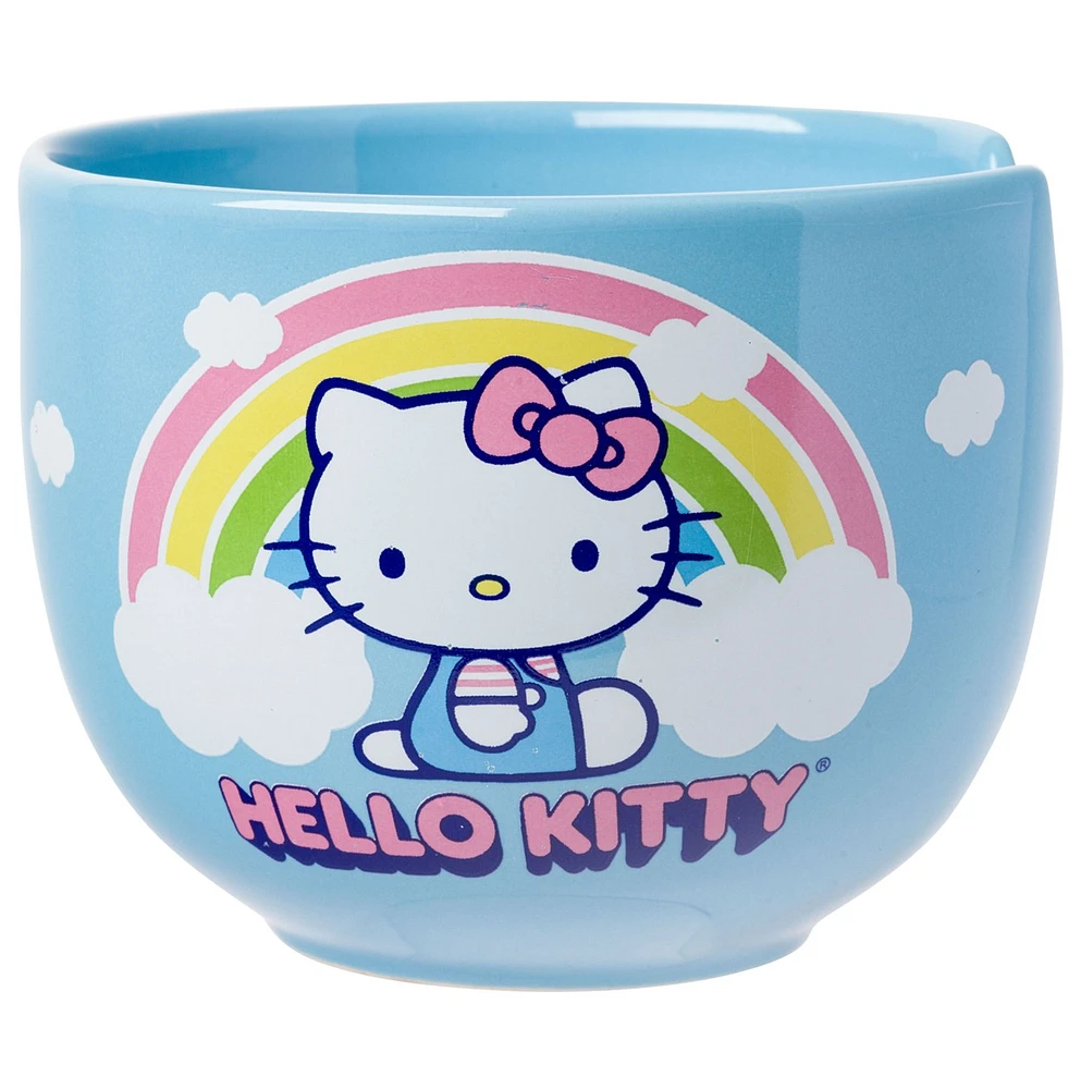 Hello Kitty : Bol de ramen arc-en-ciel et nuages 