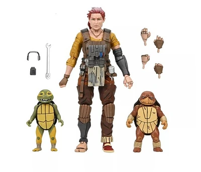 TMNT (The Last Ronin- The Lost Years) – 7-Inch Scale Action Figure - Grammy April With Baby Yi & Moja