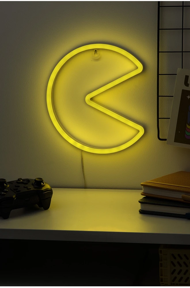 Lampe néon LED murale Pac-Man 