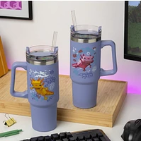 Gobelet Minecraft violet en acier inoxydable 