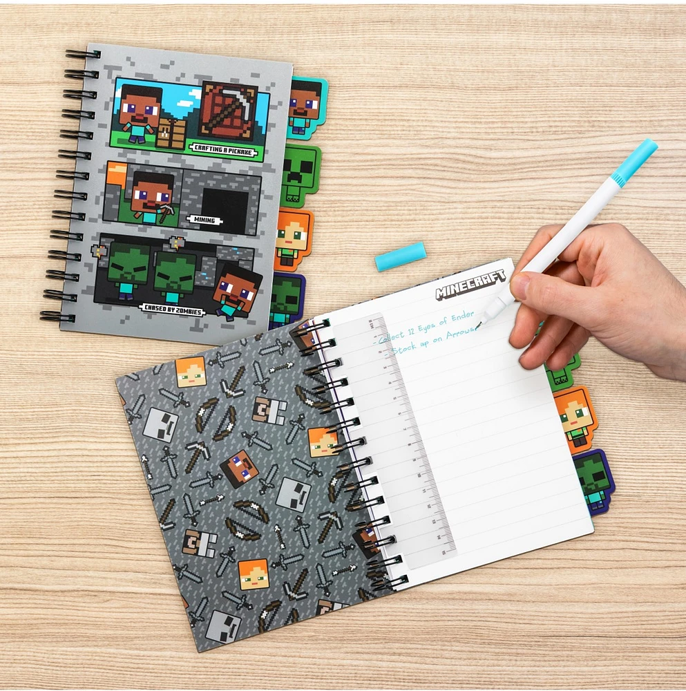 Carnet Minecraft avec intercalaires 
