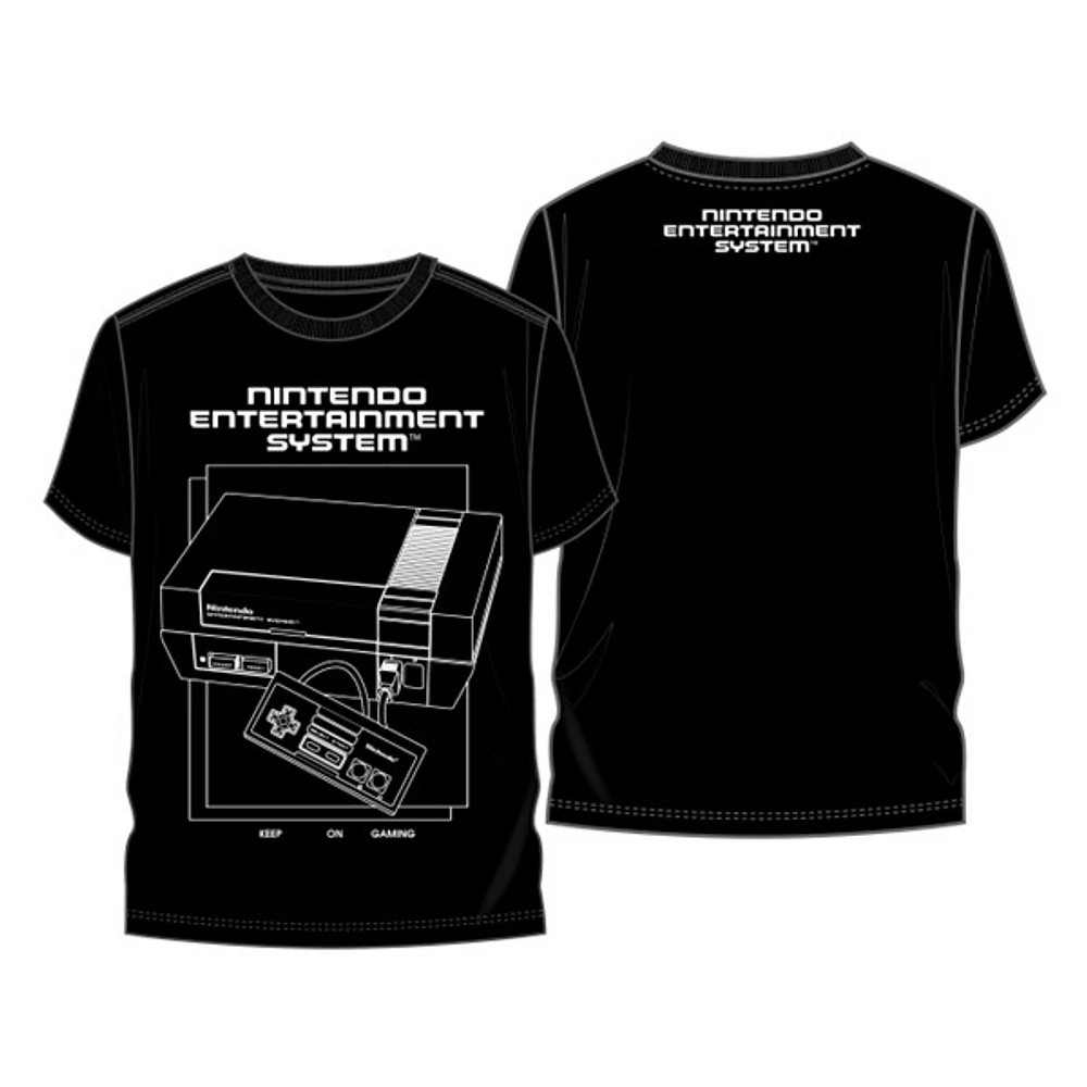 Nintendo: NES Outline Black Tee