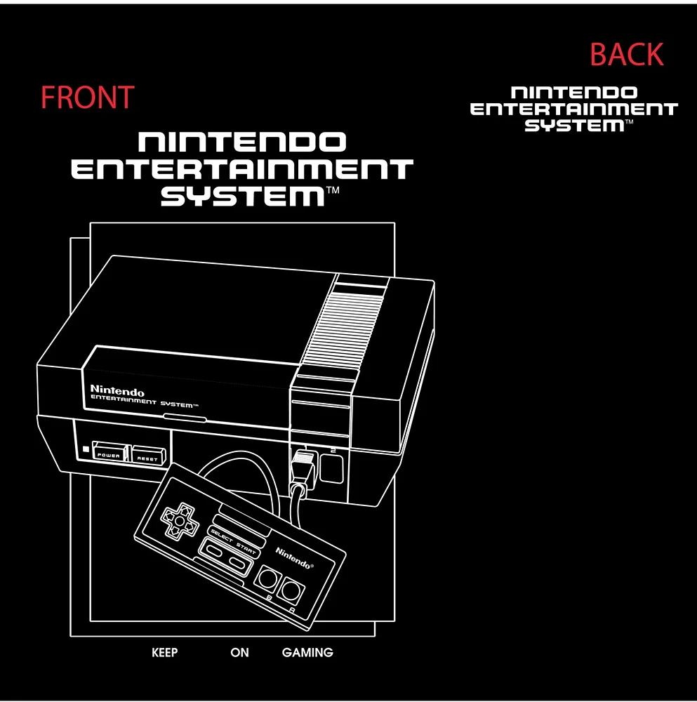 Nintendo: NES Outline Black Tee