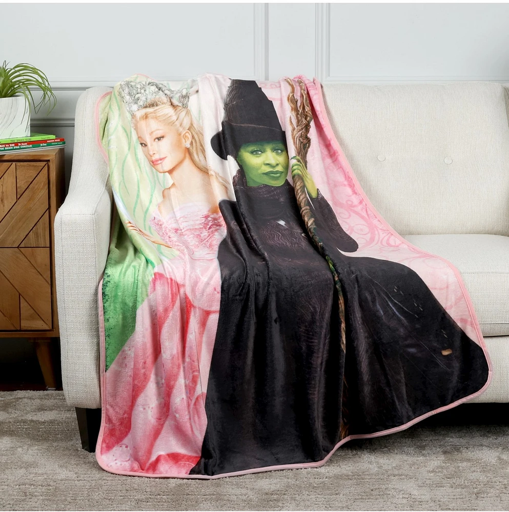 Wicked : Couverture en peluche Elphaba et Glinda 