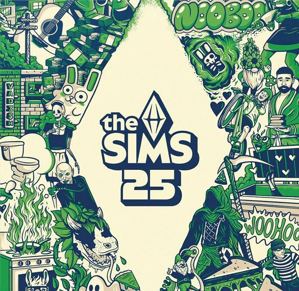 The Sims 25th Soundtrack Metalic Green Vinyl 2 LP 