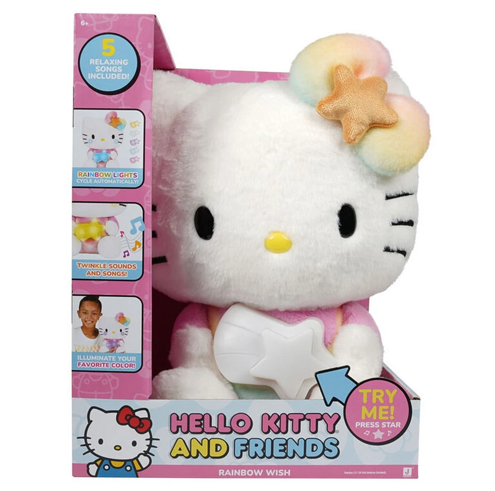 Hello Kitty et ses amis présentent une peluche de 25 cm – Rainbow Wish Hello Kitty 