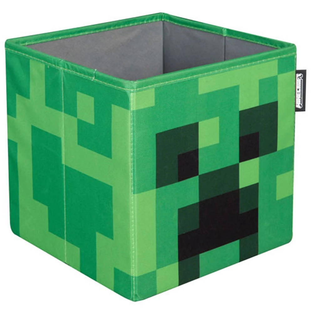Minecraft 10 Inch Collapsible Storage Box 2 Pack - Creeper & Crafting Table 