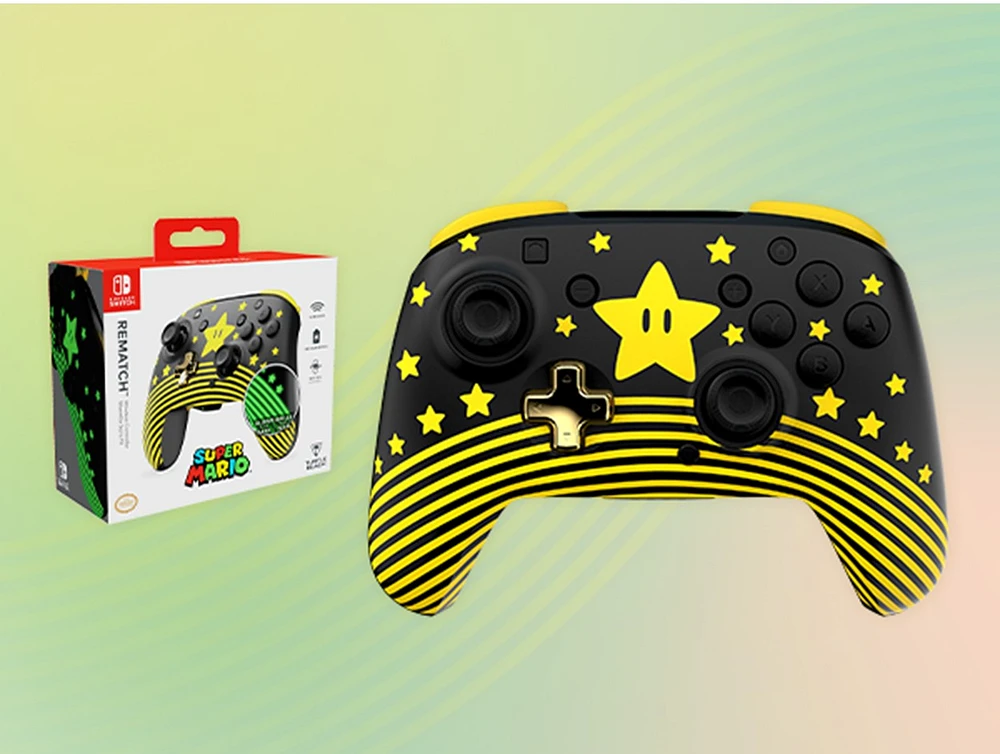 Manette sans fil Rematch : Super Mario Star 