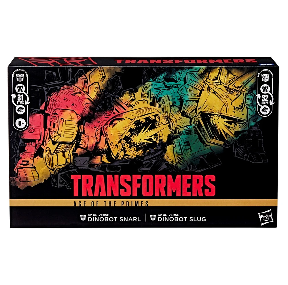 Transformers Age of the Primes G2 Universe Dinobot Slug and G2 Universe Dinobot Snarl 