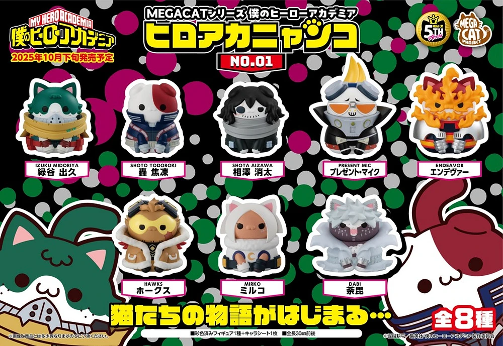 Mega Cat Project My Hero Academia Hiroaka Nyanko No.01 – One Variation Chosen at Random