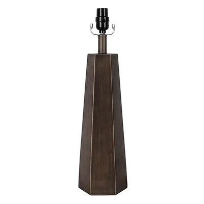 Angled Wood Table Lamp, 21"