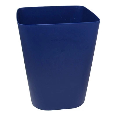 Navy Square Rim Wastebasket, 11.8"