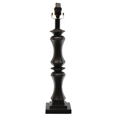 Black Acrylic Table Lamp Base, 21"