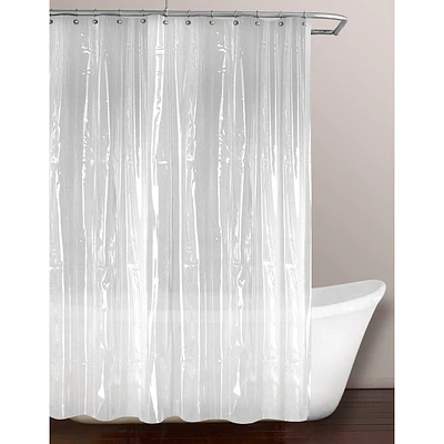 Clear Midweight Shower Curtain Liner, 72"