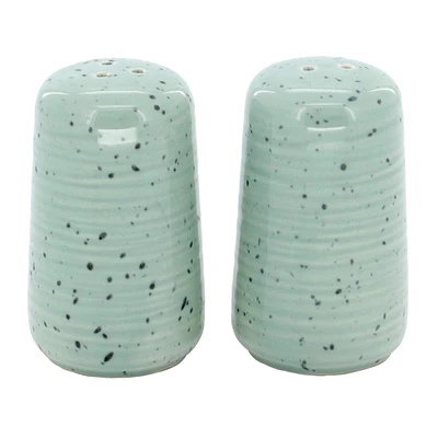 Green Glazed Salt & Pepper Shaker Set