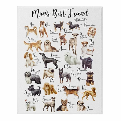 Mans Best Friend Canvas Wall Art, 12x16