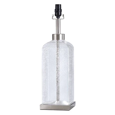 21in. Clear Glass Table Lamp