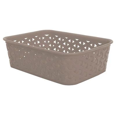 Taupe Y-Weave Storage Basket, Extra Small