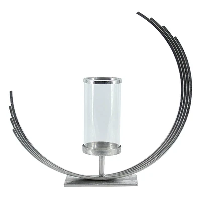 Metal & Glass Candle Holder