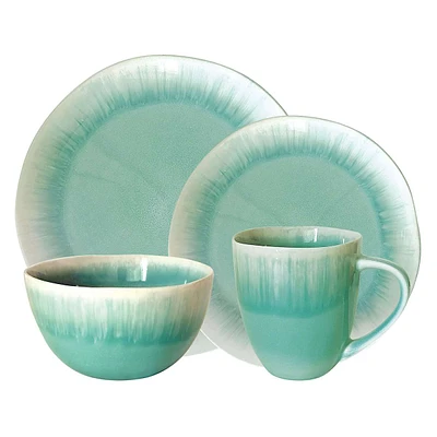 16-Piece Dinnerware Set, Reactive Blue