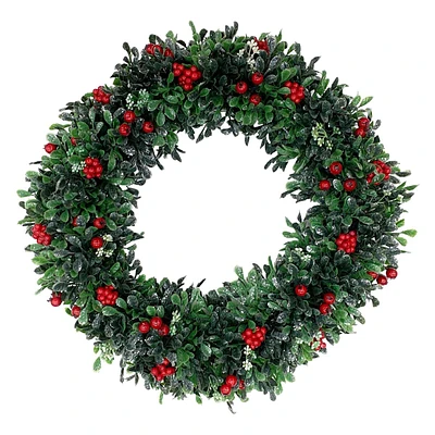 Boxwood Berry Wreath, 20"