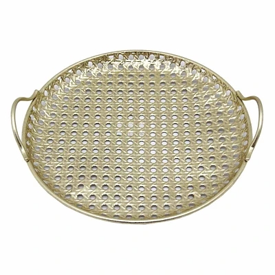 Gold Hammered Metal Tray, 18.5"