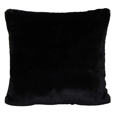 Bristol Black Faux Fur Oversized Pillow 24X24