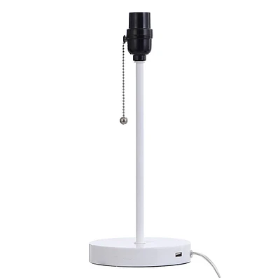 Metal Task Lamp Base with USB Port