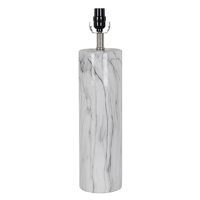 Marbled Column Table Lamp Base, 22"